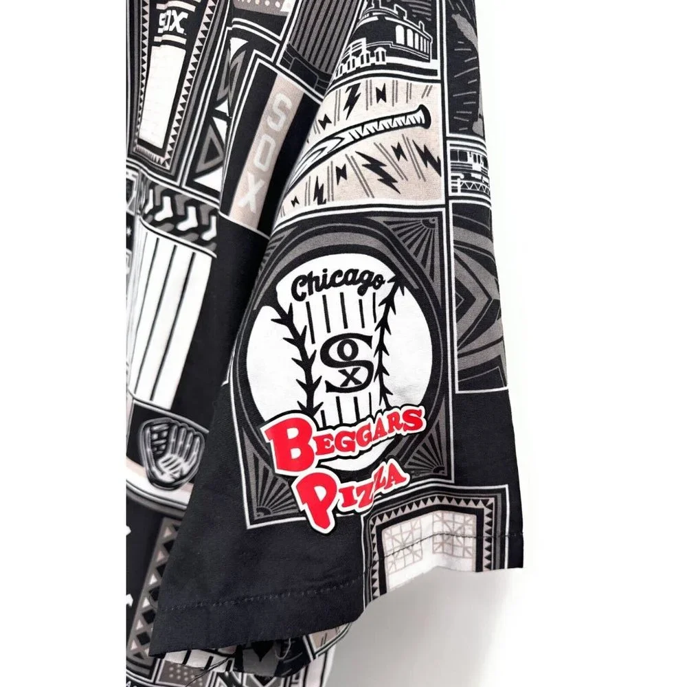 Chicago White Sox Beggars Pizza‎ Black White Shirt Mens Sz M